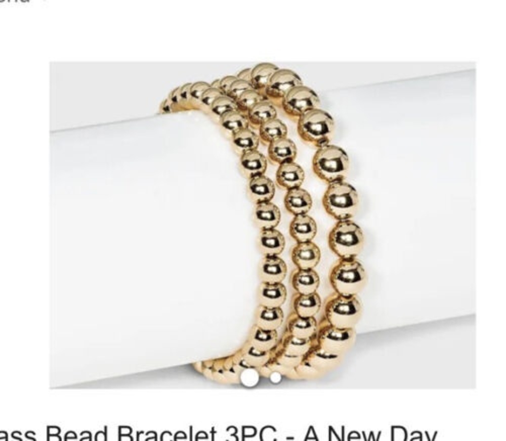 Brass Beaded Bracelet 4 pcs A New Day Elastic Bands For Easy On And Off
